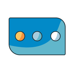 Isolated chat university tools study icon - Vector