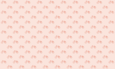 Orange bicycle grid pattern on peach background vector