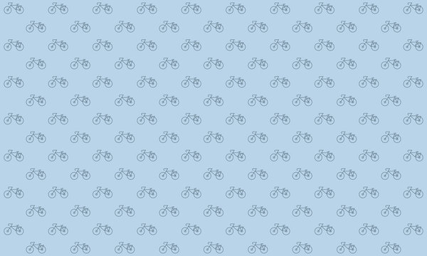 Grey bicycle grid pattern on blue background vector