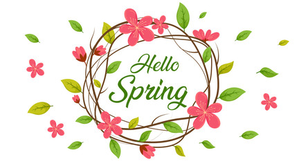 Spring Season Background, Hello Spring Circle, Spring Sale Background, Spring Banner