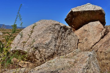 Large rocks that can be found throughout sections of the Arizona desert.