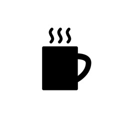 Coffee icon, coffee shop logo isolated on white background