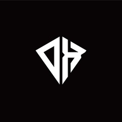 Initial O X letter with kite modern style logo template vector