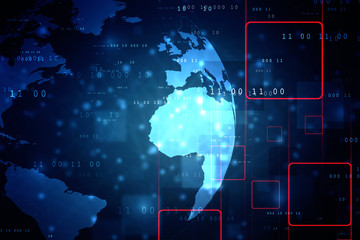 2d illustration world map abstract background