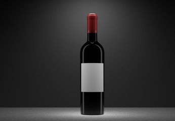 Wine Bottle With Blank Label
