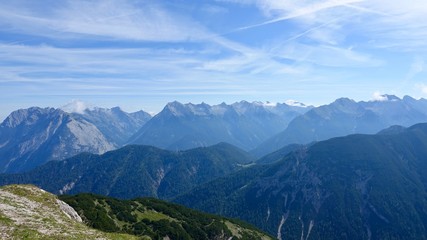 Obraz premium Wanderung durch die Hochalpen, Gebirgswanderung, Alpen, Gebirge