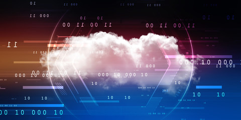 2d illustration abstract cloud background