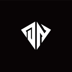 Initial Q N letter with kite modern style logo template vector