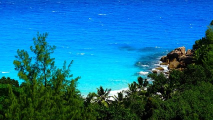 Seychelles, Indian Ocean, Praslin Island, east coast, Anse Georgette beach