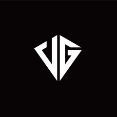 Initial V G letter with kite modern style logo template vector