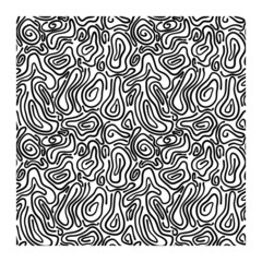 Seamless pattern of black  twisted ink lines of scrawl.