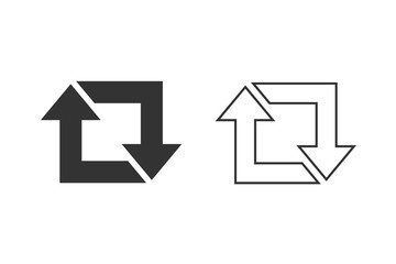 Repost line icon, repost symbol, repost sign. Vector illustration