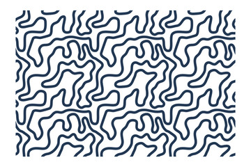 Seamless pattern of blue lines of scrawl or camouflage skin.