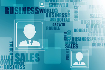 2d illustration Business Network concept
