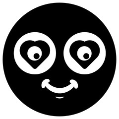 
Feeling loved concept in emoticon, loved emoji icon
