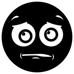 
Editable design icon of neutral face 
