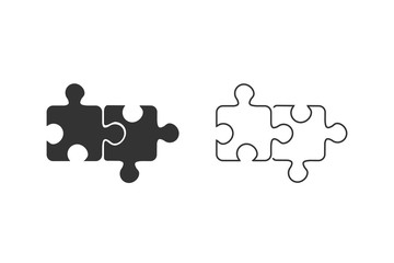 Puzzle icon. Vector illustration