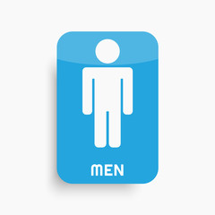 Men icon vector template for toilet or wc. Eps 10 vector