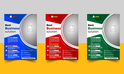 Business  Flyer 3 Color Template design