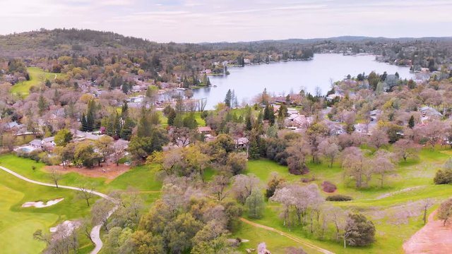 Lake of the Pines Luxury Golf Neighborhood in Auburn, California - Surrounded by Beautiful Green Pine and Assorted Trees, Vivid Bright Green Golf Course and Nature