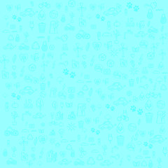 Set of Hand draw Ozone day Doodle backgrounds. Objects from a Environment and Earth.