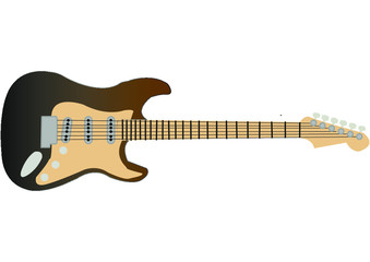 electric guitar isolated on white