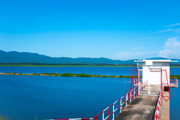 landscape with lake and mountains