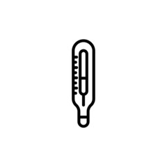 thermometer icon design black vector