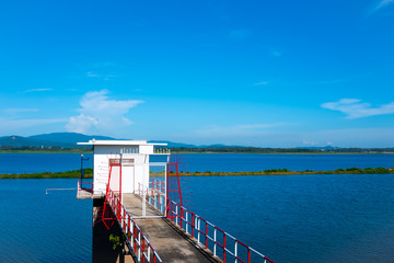landscape with lake and mountains
