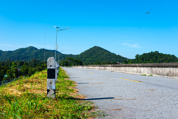 Old road and blue sky