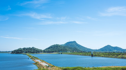 lake and mountains