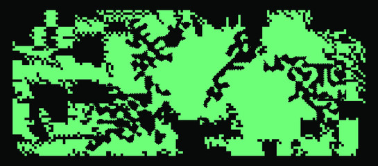 Abstract pixelated background with flickers and datamoshing effect. Cyberpunk style aesthetics.