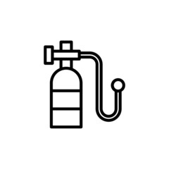 vector illustration of a oxygen cylinder