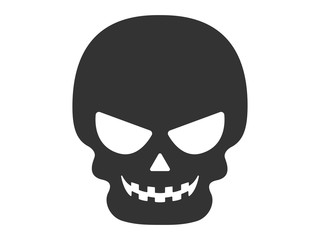 スカルのシルエットイラスト