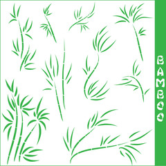 Vector bamboo elements