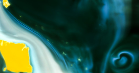 Macro Paint with Neon Color Palette. Acrylic Paint Mixed with Bright Colourful Dye and Paint.