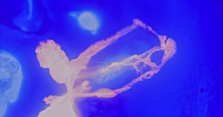 Macro Paint with Neon Color Palette. Acrylic Paint Mixed with Bright Colourful Dye and Paint.