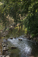 Naklejka premium Fluss in Herford, NRW, Deutschland