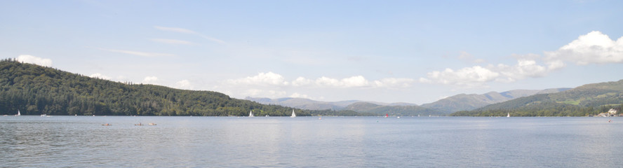 Fototapeta na wymiar Cruise from Windermere to Ambleside in the Lake District, Cumbria, England, UK
