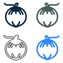 Green coconut icon. Glyph vector isolated on a white background