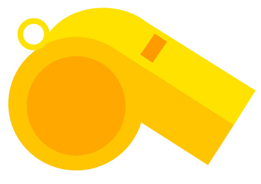 Yellow whistle vector illustration