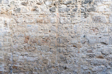 Fondo de pared, parte de las murallas de un antiguo castillo