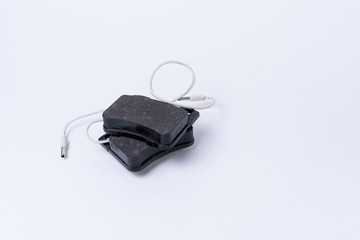 New car brake pads. Spare parts for the car.