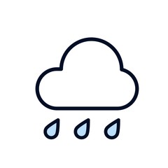 rain icon, cloud with rain icon symbol illustration