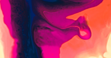 Macro Paint with Vibrant Color Palette. Acrylic Paint with Bright Dye and Paint.