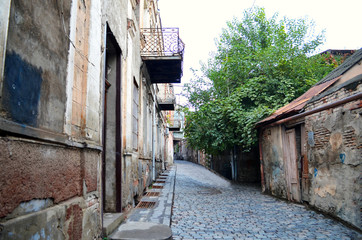 Old Unrestored Tbilisi Neighborhood