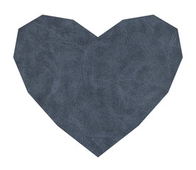 Heart with grey paper texture