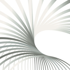 Multi colored wavy lines intertwining on a white background