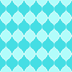 Fototapeta premium Moroccan pattern, mazaica, oriental mortivs, summer colors, fresh furnishings. blue and white tones