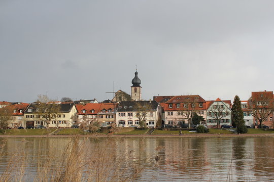 city shape of marktheidenfeld in winter
